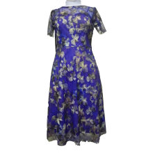 Summer Purple Fariy Charming Ladies Moda Jantar Vestido